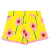 Stella Mccartney Flower Print Shorts In Giallo/multicolor