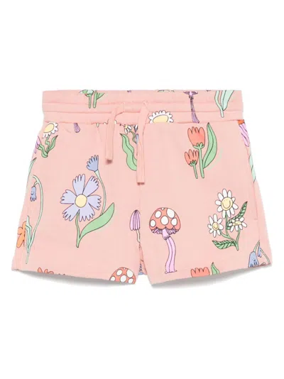 Stella Mccartney Kids' Floral-print Shorts In Pink