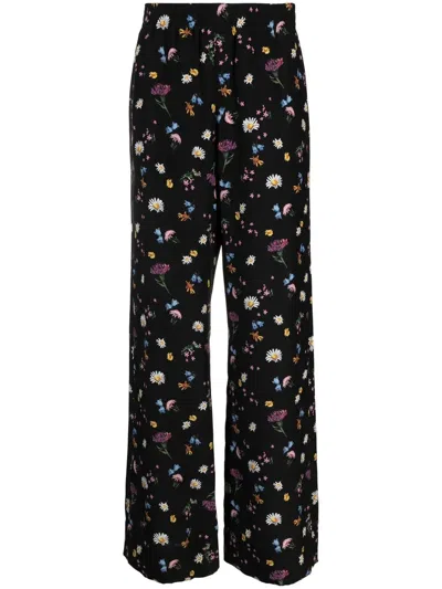 STELLA MCCARTNEY FLORAL-PRINT SILK TROUSERS