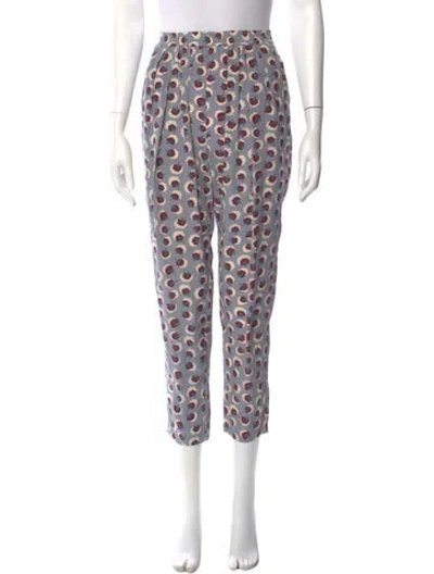 Pre-owned Stella Mccartney Floral Print Skinny Leg Pants In Neutral