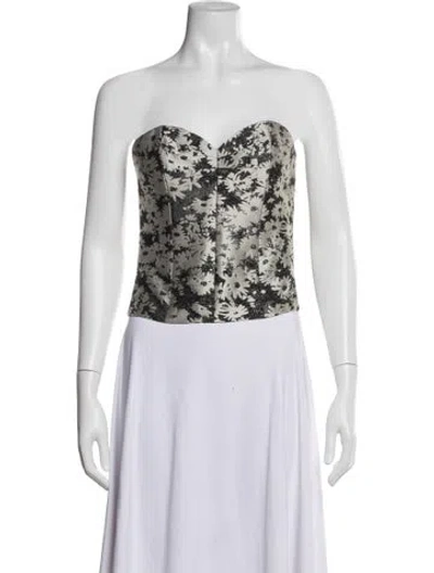 Pre-owned Stella Mccartney Floral Print Strapless Top In Multi