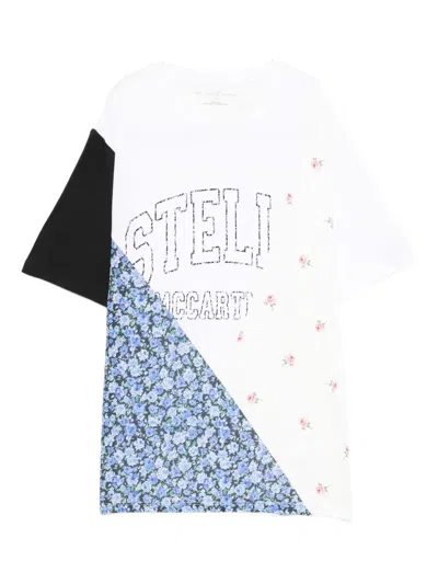 Stella Mccartney Kids' Floral-print T-shirt In Blue