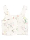 Stella Mccartney Floral-print Top In Neutrals