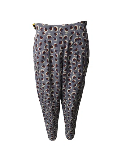 Pre-owned Stella Mccartney Floral-print Trousers In Gray
