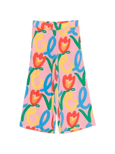 Stella Mccartney Kids' Floral-print Trousers In Multi