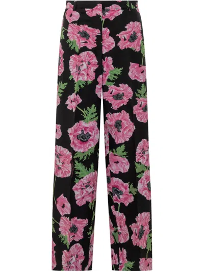 Stella Mccartney Floral-print Trousers In Pink