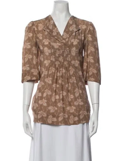 Pre-owned Stella Mccartney Floral Print V-neck Blouse In Multicolor