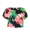 Stella Mccartney Floral Printed T-shirt In Black