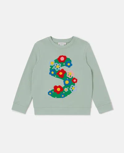 Stella Mccartney Kids' Floral S Graphic Sweatshirt In Green