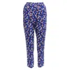 Stella Mccartney Floral Silk Elasticated Waist Pants In Blue