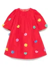 Stella Mccartney Floral Tulle-inserts Dress In Red