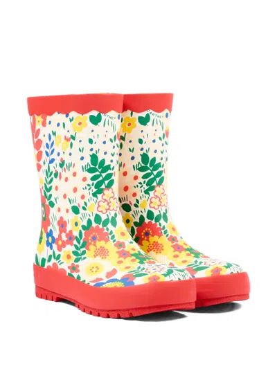 Stella Mccartney Floral-print Boots In Red