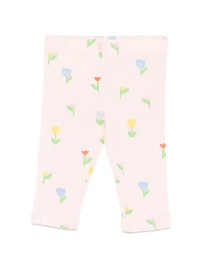 Stella Mccartney Babies' Floral-print Leggings In Pink