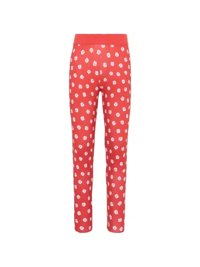 Stella Mccartney Floral-print Leggings In Red