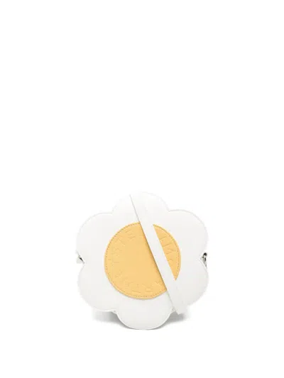 Stella Mccartney Kids' Flower-appliqué Shoulder Bag In White