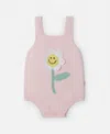 Stella Mccartney Flower Embroidered Romper In Pink