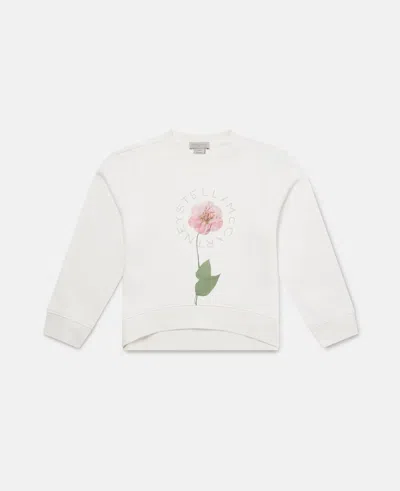 Stella Mccartney Flower Graphic Sweatshirt In Cream