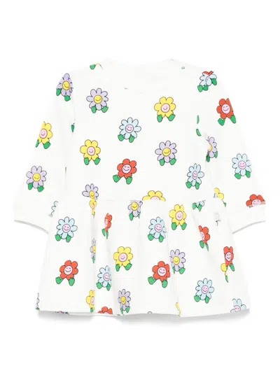 Stella Mccartney Babies' Flower-print Long Sleeve Dress