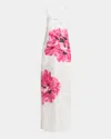 Stella Mccartney Poppy-printed Silk Maxi Dress In Pink White