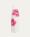 Stella Mccartney Poppy-printed Silk Maxi Dress In Pink White