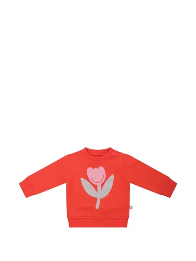 Stella Mccartney Babies' Flower-print Sweater In Red