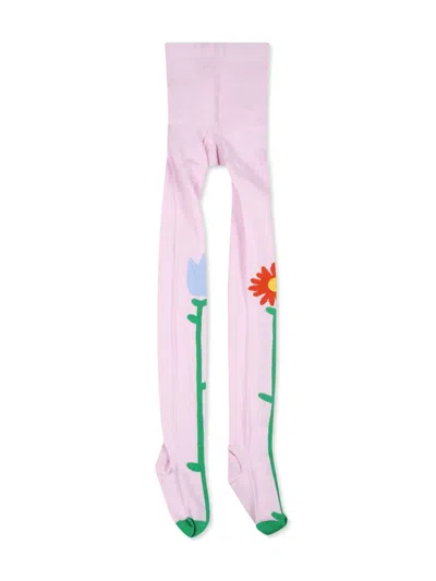 Stella Mccartney Kids' Flower Tights In Pink