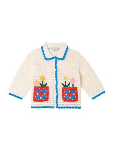 Stella Mccartney Kids' Felpa Flowers In White