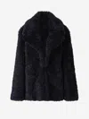 Stella Mccartney Short Faux Fur Coat In Closing With Brackets