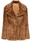 Stella Mccartney Short Jacket Fluffy Ginger In Brown