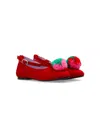 Stella Mccartney Fluffy Fruit Ballerina Shoes In Red