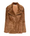 Stella Mccartney Short Jacket Fluffy Ginger In Brown