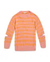Stella Mccartney Fluffy Typographic Slash-sleeve Oversized Sweater In Pink