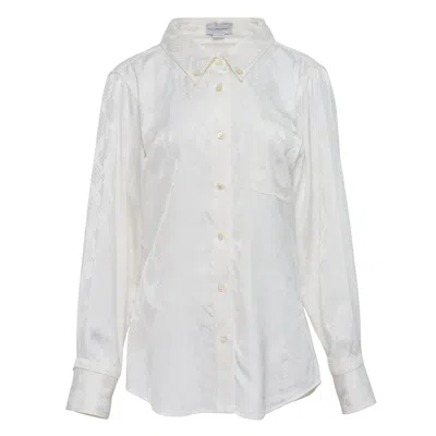 Stella Mccartney Fluid Jacquard Shirt In White
