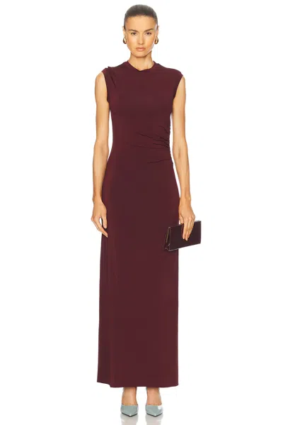 Stella Mccartney Fluid Jersey Long Dress In Bordeaux