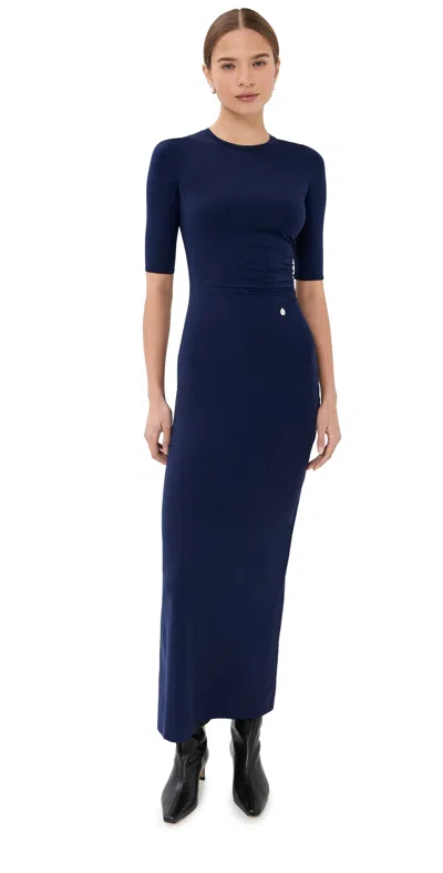 Stella Mccartney Fluid Jersey Long Dress Indigo In Blue