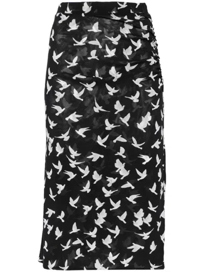 Stella Mccartney Flying Bird Skirt In Black