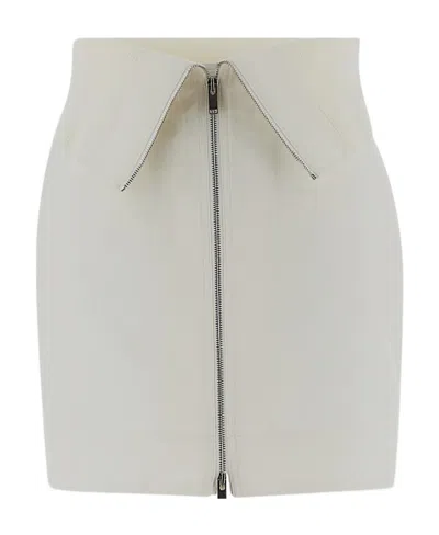 Stella Mccartney Fold-over Miniskirt In Gray