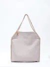 Stella Mccartney Foldable Falabella Tote Bag In Butter/cream