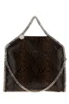 Stella Mccartney Folded Falabella Tote Bag With Snakeskin Effect In Brown