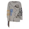 Stella Mccartney Stella Mc Cartney Folk Artwork Alpaca Sweater In Grey