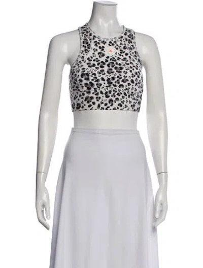 Pre-owned Stella Mccartney For Adidas Animal Print Crew Neck Sports Bra In Multi