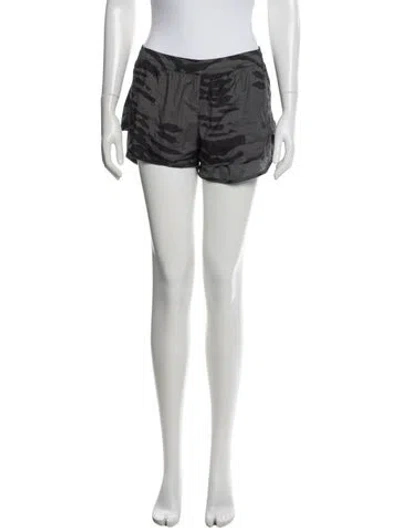 Pre-owned Stella Mccartney For Adidas Animal Print Mini Shorts In Gray