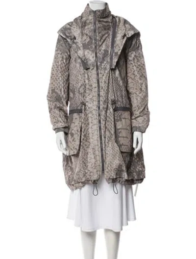 Pre-owned Stella Mccartney For Adidas Animal Print Parka In Gray