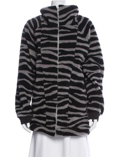 Pre-owned Stella Mccartney For Adidas Animal Print Performance Jacket In Black