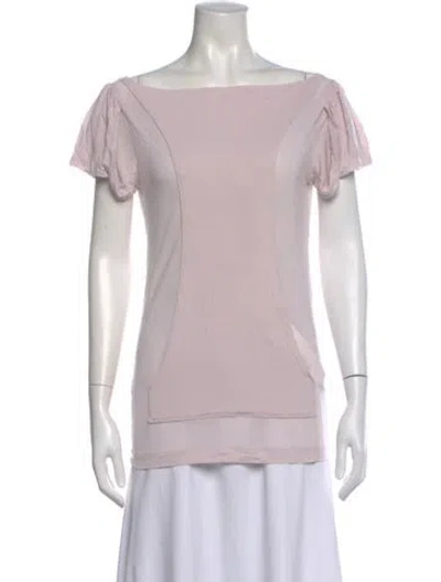 Pre-owned Stella Mccartney For Adidas Bateau Neckline Short Sleeve Top In Purple