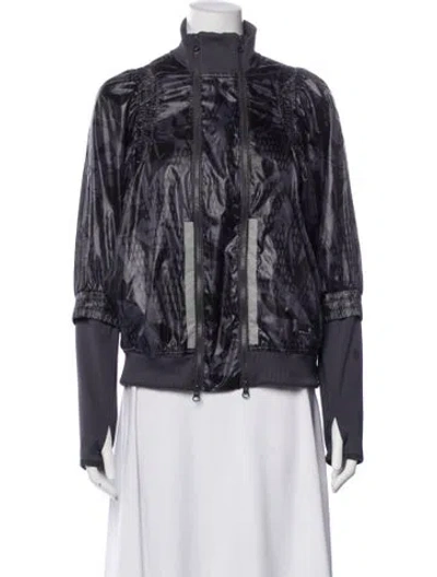 Pre-owned Stella Mccartney For Adidas Biker Jacket In Gray