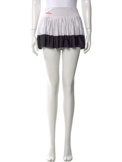 Pre-owned Stella Mccartney For Adidas Colorblock Pattern Mini Shorts In White