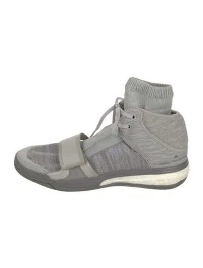 Pre-owned Stella Mccartney For Adidas Colorblock Pattern Sock Sneakers In Gray