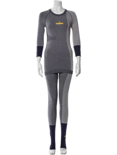 Pre-owned Stella Mccartney For Adidas Colorblock Pattern Tracksuit In Gray