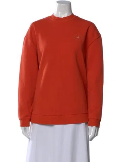 Pre-owned Stella Mccartney For Adidas Crew Neck Long Sleeve Sweatshirt In Orange